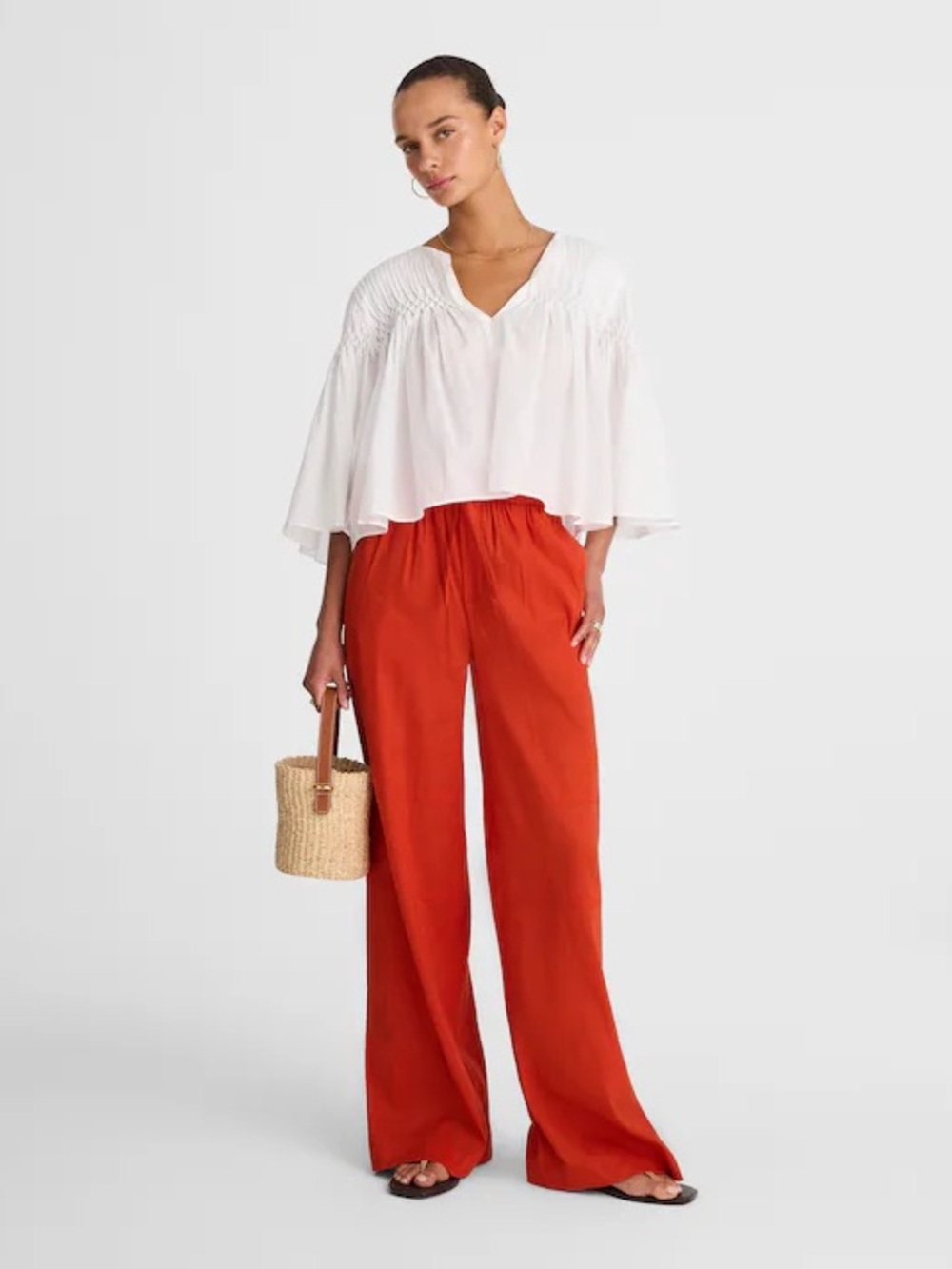 Madewell Raw-Edge Drawstring Pant